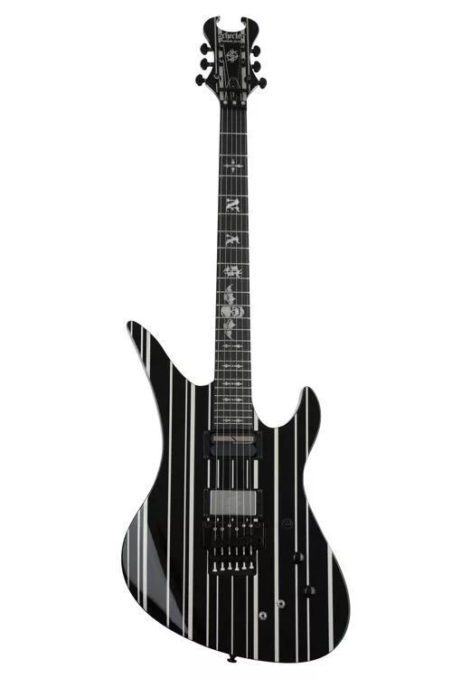 Schecter Synyster Gates Custom-S - Gloss Black with Silver Stripes